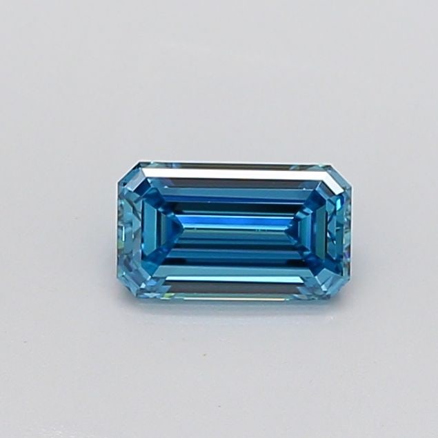 Loose Diamond - EMERALD 0.93ct Fancy Vivid Blue VS1