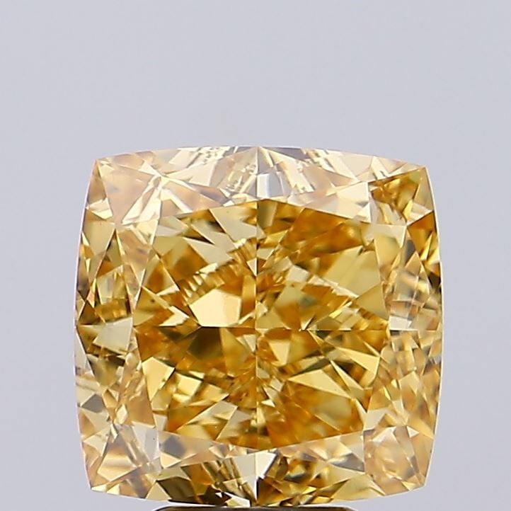 Loose Diamond - CUSHION MODIFIED 6.31ct Fancy Intense Brownish Yellow VS1: Loose Diamond - CUSHION MODIFIED 6.31ct Fancy Intense Brownish Yellow VS1 Source: This is a real non-mined Diamond that has been grown in a lab Shape: CUSHION MODIFIED Carats: 6.31 Color: Fancy Intens