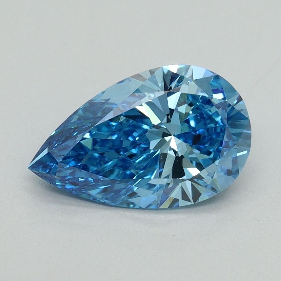 Loose Diamond - PEAR 1.53ct Fancy Vivid Blue VVS2: Loose Diamond - PEAR 1.53ct Fancy Vivid Blue VVS2 Source: This is a real non-mined Diamond that has been grown in a lab Shape: PEAR Carats: 1.53 Color: Fancy Vivid Blue Certification: IGI Video: