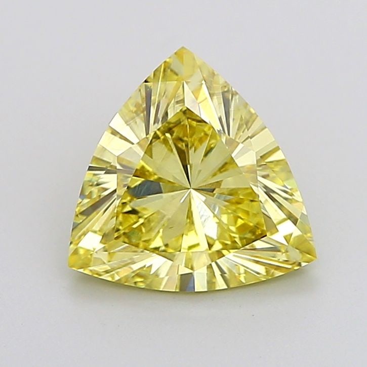 Loose Diamond - TRIANGULAR 2.01ct Fancy Yellow VS2: Loose Diamond - TRIANGULAR 2.01ct Fancy Yellow VS2 Source: This is a real non-mined Diamond that has been grown in a lab Shape: TRIANGULAR Carats: 2.01 Color: Fancy Yellow Certification: IGI Video: