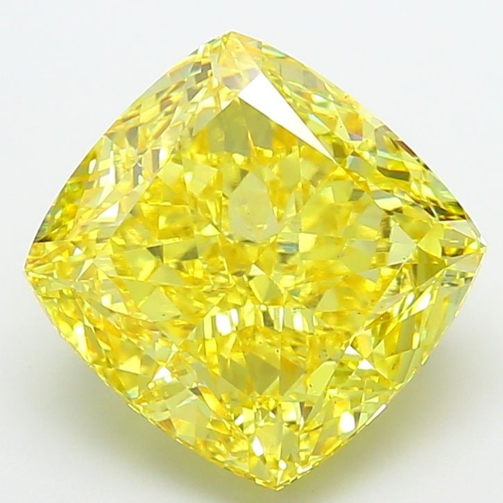 Loose Diamond - CUSHION MODIFIED 10.08ct Fancy Vivid Yellow VS1: Loose Diamond - CUSHION MODIFIED 10.08ct Fancy Vivid Yellow VS1 Source: This is a real non-mined Diamond that has been grown in a lab Shape: CUSHION MODIFIED Carats: 10.08 Color: Fancy Vivid Yellow Ce