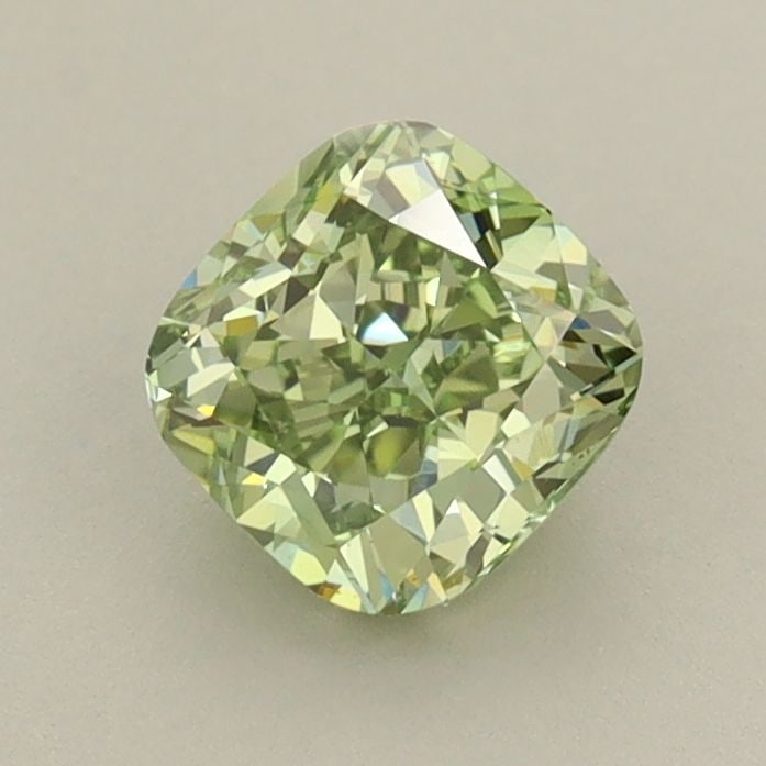 Loose Diamond - CUSHION BRILLIANT 1.01ct Fancy Vivid Green VS1: Loose Diamond - CUSHION BRILLIANT 1.01ct Fancy Vivid Green VS1 Source: This is a real non-mined Diamond that has been grown in a lab Shape: CUSHION BRILLIANT Carats: 1.01 Color: Fancy Vivid Green Cert