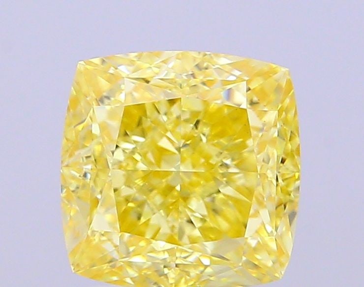Loose Diamond - CUSHION MODIFIED 3.21ct Fancy Intense Yellow VS1: Loose Diamond - CUSHION MODIFIED 3.21ct Fancy Intense Yellow VS1 Source: This is a real non-mined Diamond that has been grown in a lab Shape: CUSHION MODIFIED Carats: 3.21 Color: Fancy Intense Yellow 