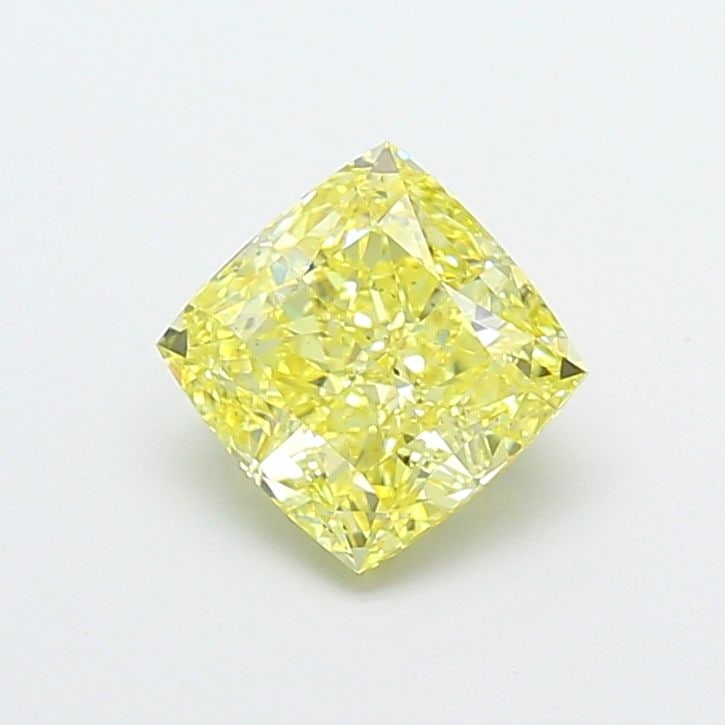 Loose Diamond - CUSHION MODIFIED 1.6ct Fancy Intense Yellow VS2: Loose Diamond - CUSHION MODIFIED 1.6ct Fancy Intense Yellow VS2 Source: This is a real non-mined Diamond that has been grown in a lab Shape: CUSHION MODIFIED Carats: 1.6 Color: Fancy Intense Yellow Ce