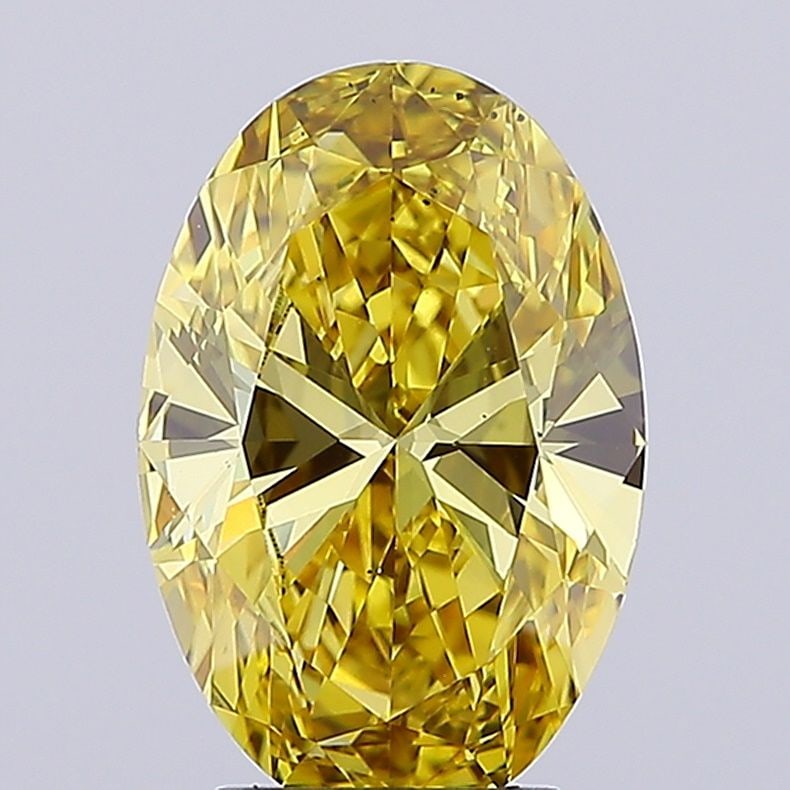 Loose Diamond - OVAL 3.52ct Fancy Vivid Yellow VS2: Loose Diamond - OVAL 3.52ct Fancy Vivid Yellow VS2 Source: This is a real non-mined Diamond that has been grown in a lab Shape: OVAL Carats: 3.52 Color: Fancy Vivid Yellow Certification: IGI Video: