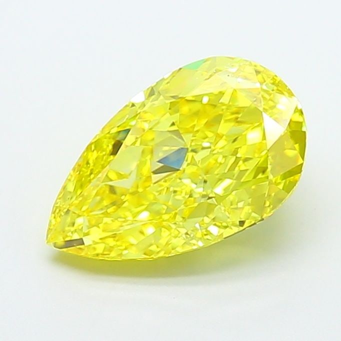 Loose Diamond - PEAR 3.51ct Fancy Vivid Yellow VVS2: Loose Diamond - PEAR 3.51ct Fancy Vivid Yellow VVS2 Source: This is a real non-mined Diamond that has been grown in a lab Shape: PEAR Carats: 3.51 Color: Fancy Vivid Yellow Certification: IGI Video: