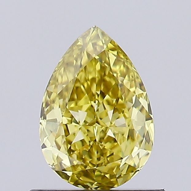 Loose Diamond - PEAR 0.59ct Fancy Vivid Yellow VVS2: Loose Diamond - PEAR 0.59ct Fancy Vivid Yellow VVS2 Source: This is a real non-mined Diamond that has been grown in a lab Shape: PEAR Carats: 0.59 Color: Fancy Vivid Yellow Certification: NONE Video: