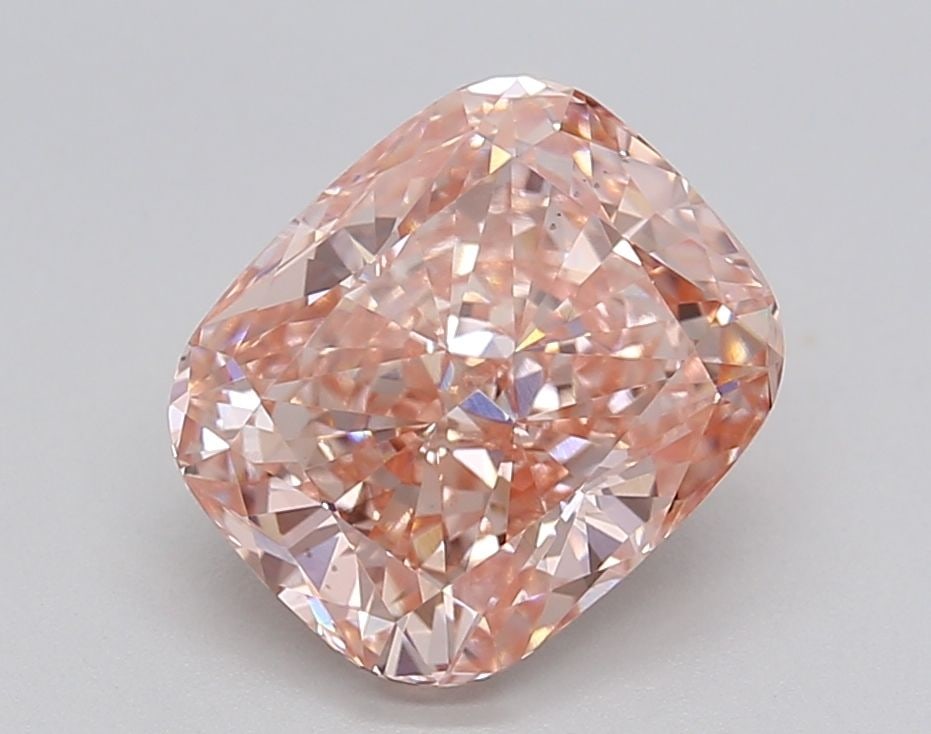 Loose Diamond - CUSHION BRILLIANT 2.54ct Fancy Pink VS1: Loose Diamond - CUSHION BRILLIANT 2.54ct Fancy Pink VS1 Source: This is a real non-mined Diamond that has been grown in a lab Shape: CUSHION BRILLIANT Carats: 2.54 Color: Fancy Pink Certification: IGI