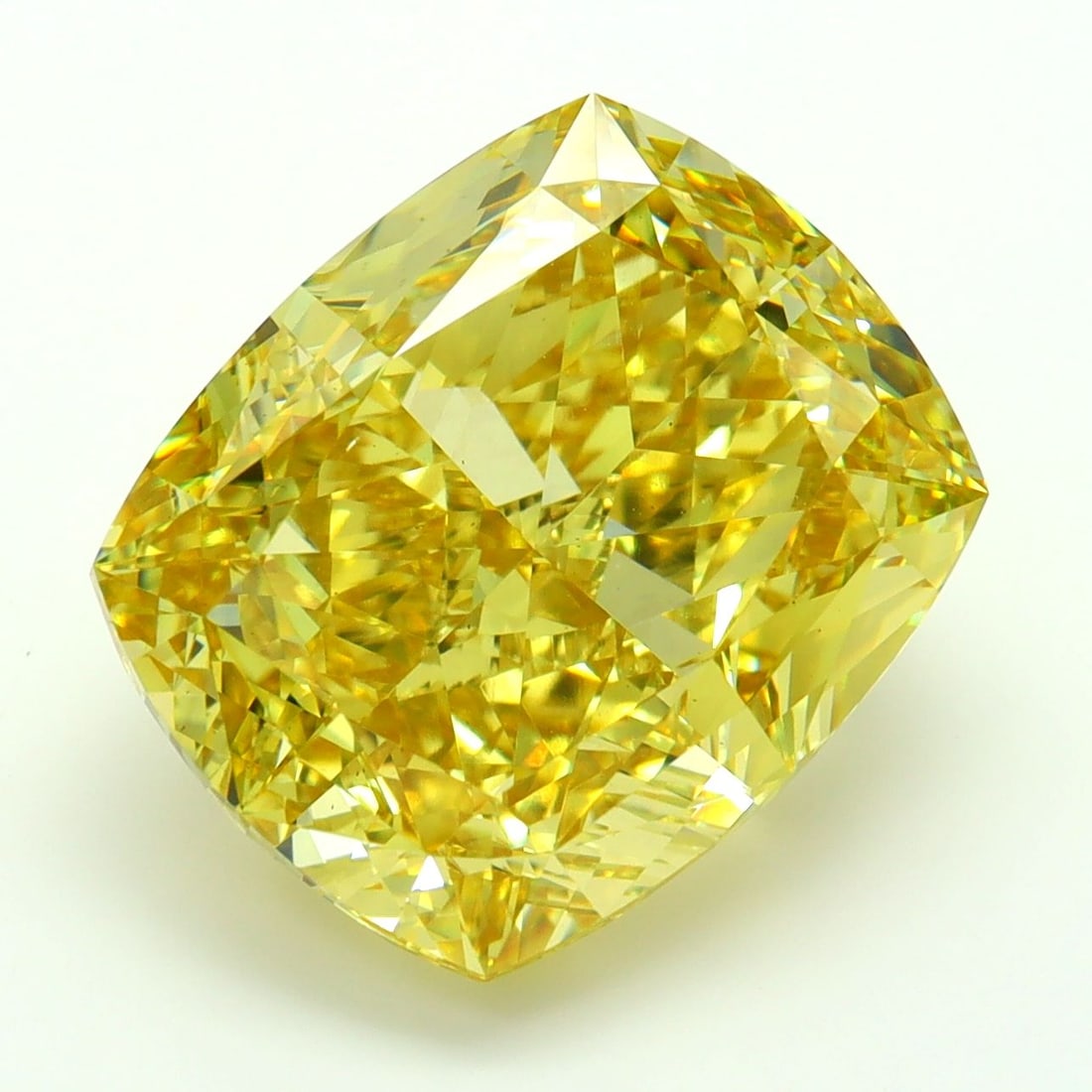 Loose Diamond - CUSHION MODIFIED 10.05ct Fancy Vivid Yellow VS1: Loose Diamond - CUSHION MODIFIED 10.05ct Fancy Vivid Yellow VS1 Source: This is a real non-mined Diamond that has been grown in a lab Shape: CUSHION MODIFIED Carats: 10.05 Color: Fancy Vivid Yellow Ce