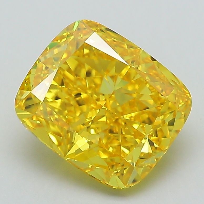 Loose Diamond - CUSHION MODIFIED 2.62ct Fancy Vivid Yellow VVS1: Loose Diamond - CUSHION MODIFIED 2.62ct Fancy Vivid Yellow VVS1 Source: This is a real non-mined Diamond that has been grown in a lab Shape: CUSHION MODIFIED Carats: 2.62 Color: Fancy Vivid Yellow Cer