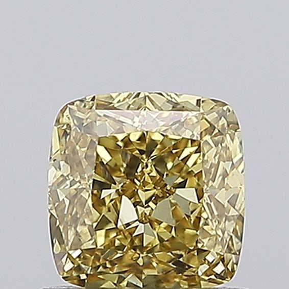 Loose Diamond - CUSHION MODIFIED 1.04ct Fancy Vivid Yellow VS1: Loose Diamond - CUSHION MODIFIED 1.04ct Fancy Vivid Yellow VS1 Source: This is a real non-mined Diamond that has been grown in a lab Shape: CUSHION MODIFIED Carats: 1.04 Color: Fancy Vivid Yellow Cert