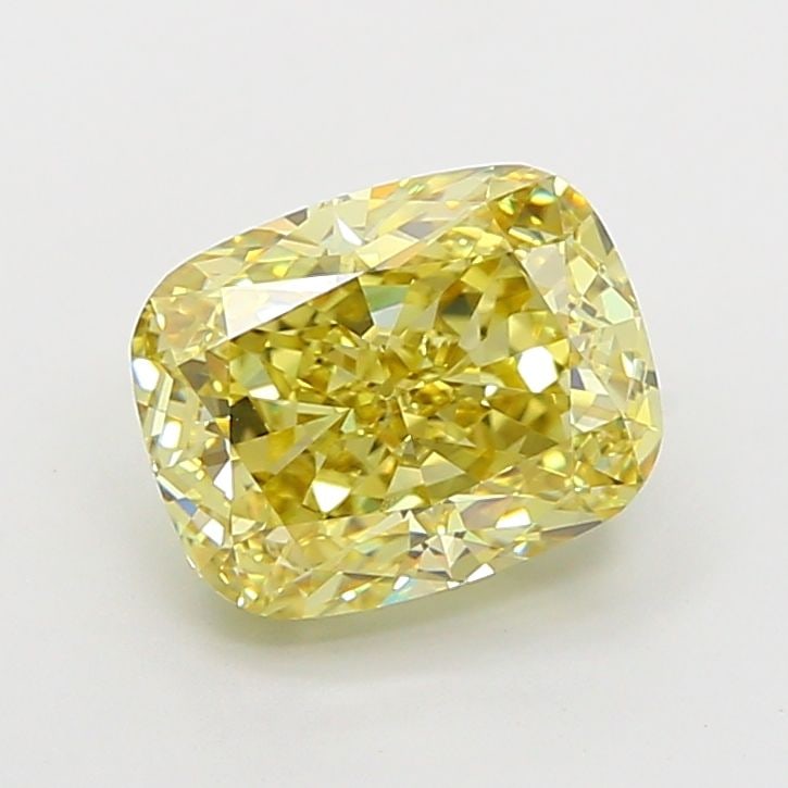 Loose Diamond - CUSHION MODIFIED 4.03ct Fancy Intense Yellow VVS2: Loose Diamond - CUSHION MODIFIED 4.03ct Fancy Intense Yellow VVS2 Source: This is a real non-mined Diamond that has been grown in a lab Shape: CUSHION MODIFIED Carats: 4.03 Color: Fancy Intense Yellow