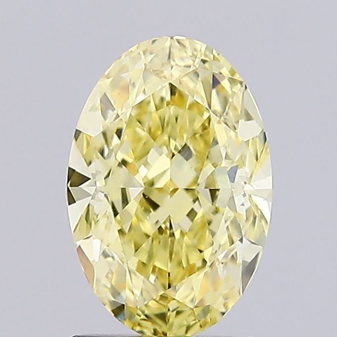 Loose Diamond - OVAL 2.07ct Fancy Intense Yellow VVS2: Loose Diamond - OVAL 2.07ct Fancy Intense Yellow VVS2 Source: This is a real non-mined Diamond that has been grown in a lab Shape: OVAL Carats: 2.07 Color: Fancy Intense Yellow Certification: IGI Vide