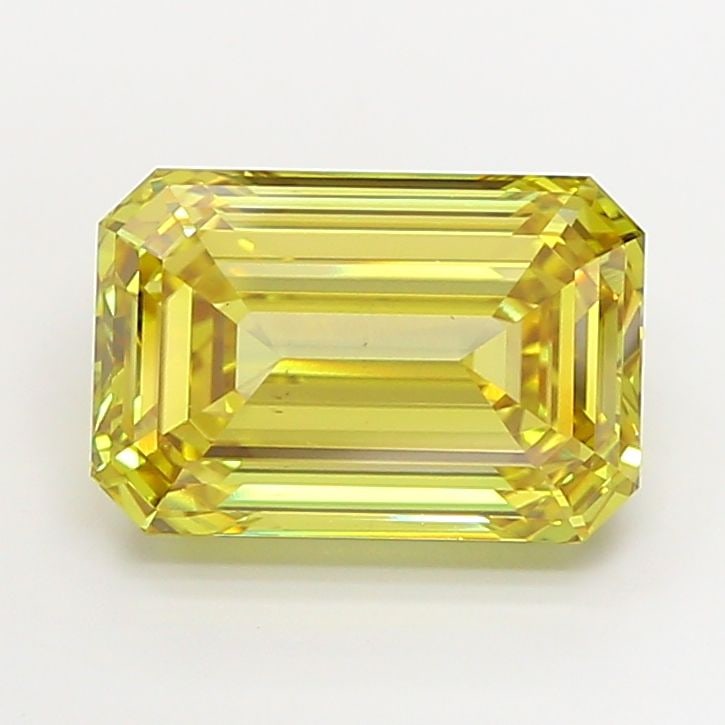 Loose Diamond - EMERALD 10.09ct Fancy Intense Yellow VS2: Loose Diamond - EMERALD 10.09ct Fancy Intense Yellow VS2 Source: This is a real non-mined Diamond that has been grown in a lab Shape: EMERALD Carats: 10.09 Color: Fancy Intense Yellow Certification: I