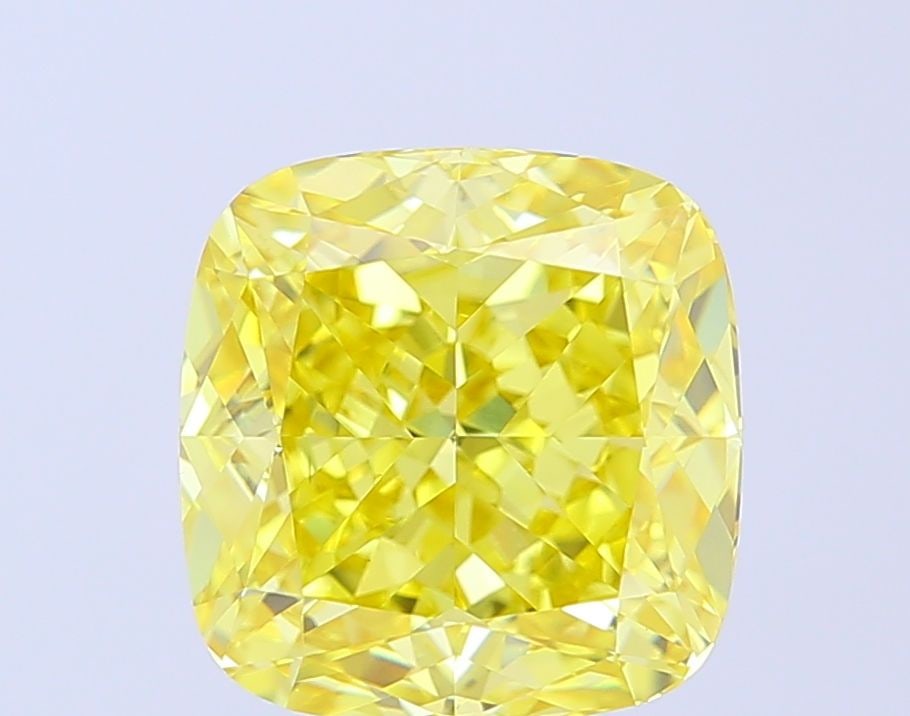 Loose Diamond - CUSHION MODIFIED 6.01ct Fancy Intense Yellow VVS2: Loose Diamond - CUSHION MODIFIED 6.01ct Fancy Intense Yellow VVS2 Source: This is a real non-mined Diamond that has been grown in a lab Shape: CUSHION MODIFIED Carats: 6.01 Color: Fancy Intense Yellow