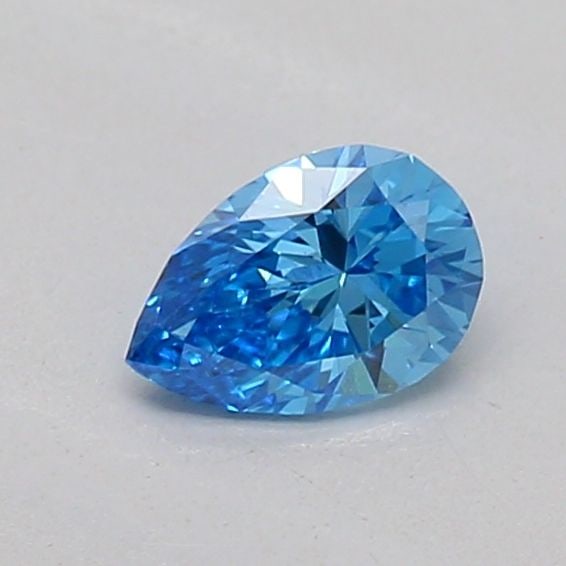 Loose Diamond - PEAR 0.2ct Fancy Vivid Blue VS1: Loose Diamond - PEAR 0.2ct Fancy Vivid Blue VS1 Source: This is a real non-mined Diamond that has been grown in a lab Shape: PEAR Carats: 0.2 Color: Fancy Vivid Blue Certification: IGI The Diamond Dep