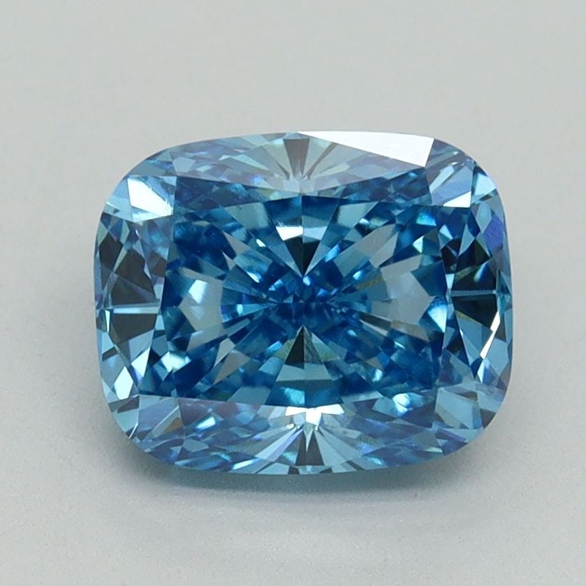 Loose Diamond - CUSHION BRILLIANT 2.05ct Fancy Vivid Blue VS1: Loose Diamond - CUSHION BRILLIANT 2.05ct Fancy Vivid Blue VS1 Source: This is a real non-mined Diamond that has been grown in a lab Shape: CUSHION BRILLIANT Carats: 2.05 Color: Fancy Vivid Blue Certif