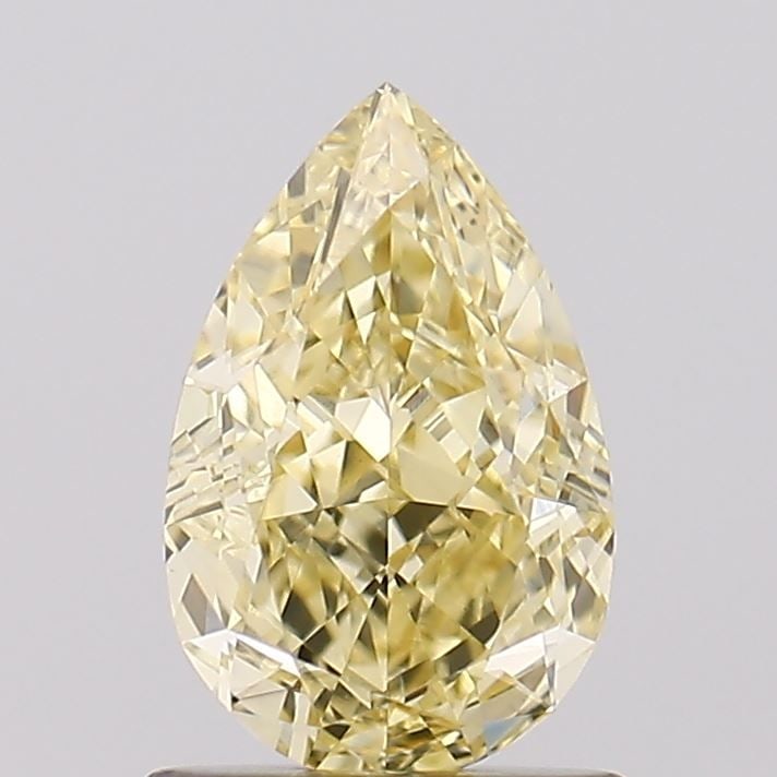 Loose Diamond - PEAR 1.1ct Fancy Light Yellow VVS2: Loose Diamond - PEAR 1.1ct Fancy Light Yellow VVS2 Source: This is a real non-mined Diamond that has been grown in a lab Shape: PEAR Carats: 1.1 Color: Fancy Light Yellow Certification: IGI Video: