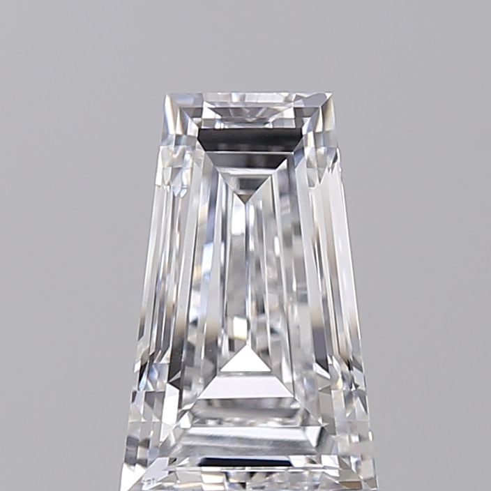 Loose Diamond - TAPERED BAGUETTE 1.53ct E VS1: Loose Diamond - TAPERED BAGUETTE 1.53ct E VS1 Source: This is a real non-mined Diamond that has been grown in a lab Shape: TAPERED BAGUETTE Carats: 1.53 Color: E Clarity: VS1 Certification: NONE Video