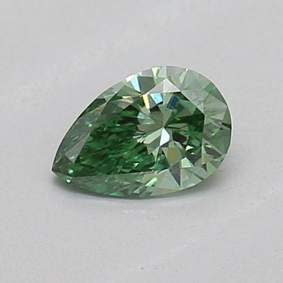 Loose Diamond - PEAR 0.19ct Fancy Vivid Green VS1: Loose Diamond - PEAR 0.19ct Fancy Vivid Green VS1 Source: This is a real non-mined Diamond that has been grown in a lab Shape: PEAR Carats: 0.19 Color: Fancy Vivid Green Certification: IGI Video: