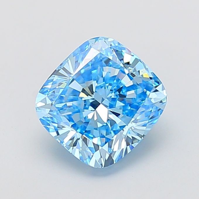 Loose Diamond - CUSHION MODIFIED 3.01ct Fancy Vivid Blue VS2: Loose Diamond - CUSHION MODIFIED 3.01ct Fancy Vivid Blue VS2 Source: This is a real non-mined Diamond that has been grown in a lab Shape: CUSHION MODIFIED Carats: 3.01 Color: Fancy Vivid Blue Certific