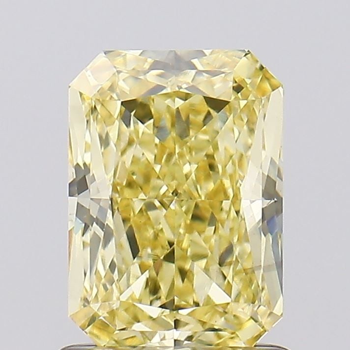 Loose Diamond - RADIANT 1.26ct Fancy Intense Yellow VS1: Loose Diamond - RADIANT 1.26ct Fancy Intense Yellow VS1 Source: This is a real non-mined Diamond that has been grown in a lab Shape: RADIANT Carats: 1.26 Color: Fancy Intense Yellow Certification: IGI