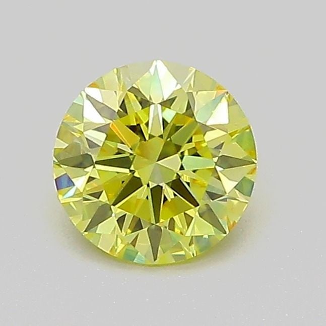 Loose Diamond - ROUND 0.73ct Fancy Vivid Yellow VVS2: Loose Diamond - ROUND 0.73ct Fancy Vivid Yellow VVS2 Source: This is a real non-mined Diamond that has been grown in a lab Shape: ROUND Carats: 0.73 Color: Fancy Vivid Yellow Certification: IGI Video: