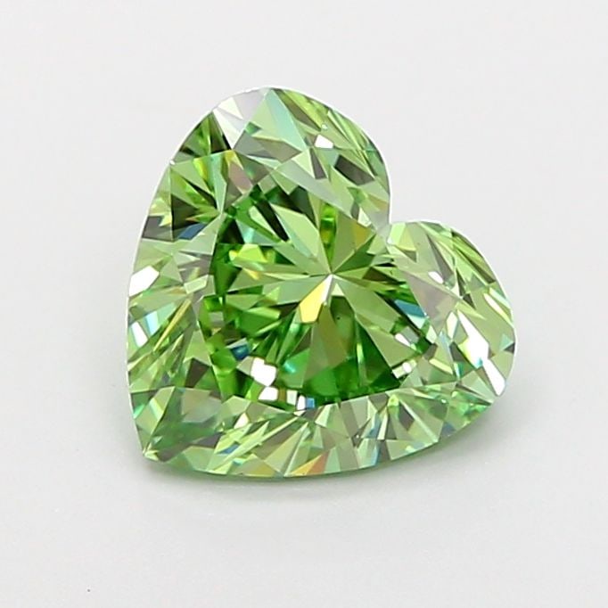 Loose Diamond - HEART 2.0ct Fancy Vivid Green VS1: Loose Diamond - HEART 2.0ct Fancy Vivid Green VS1 Source: This is a real non-mined Diamond that has been grown in a lab Shape: HEART Carats: 2.0 Color: Fancy Vivid Green Certification: IGI Video: