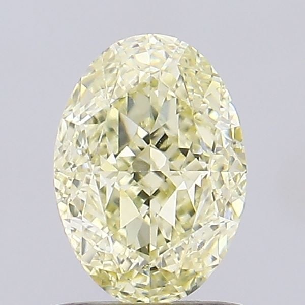 Loose Diamond - OVAL 1.23ct Fancy Light Yellow VVS2: Loose Diamond - OVAL 1.23ct Fancy Light Yellow VVS2 Source: This is a real non-mined Diamond that has been grown in a lab Shape: OVAL Carats: 1.23 Color: Fancy Light Yellow Certification: IGI Video: