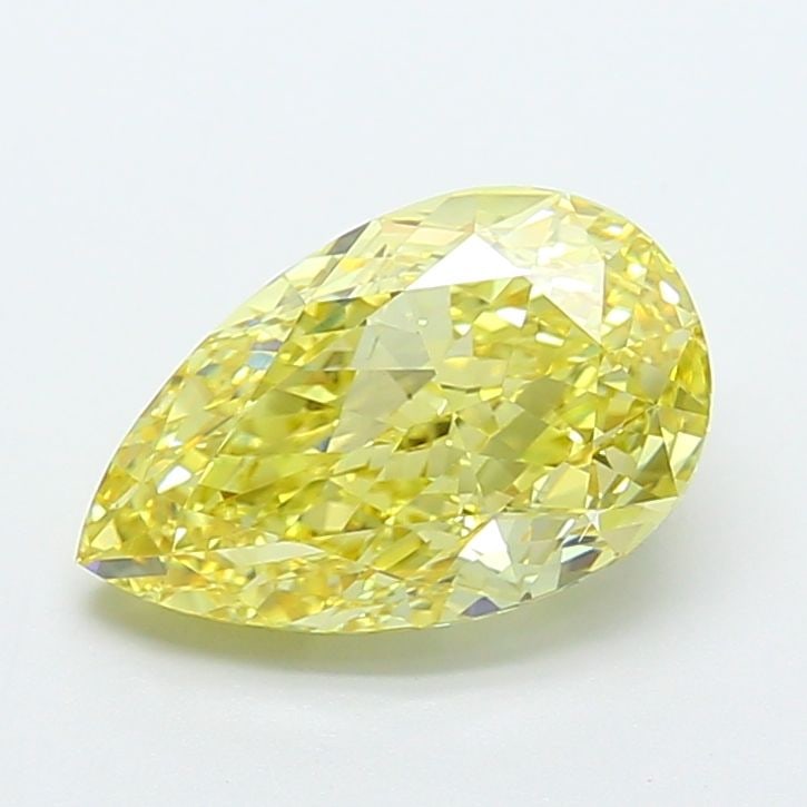Loose Diamond - PEAR 5.01ct Fancy Intense Yellow VS2: Loose Diamond - PEAR 5.01ct Fancy Intense Yellow VS2 Source: This is a real non-mined Diamond that has been grown in a lab Shape: PEAR Carats: 5.01 Color: Fancy Intense Yellow Certification: IGI Video