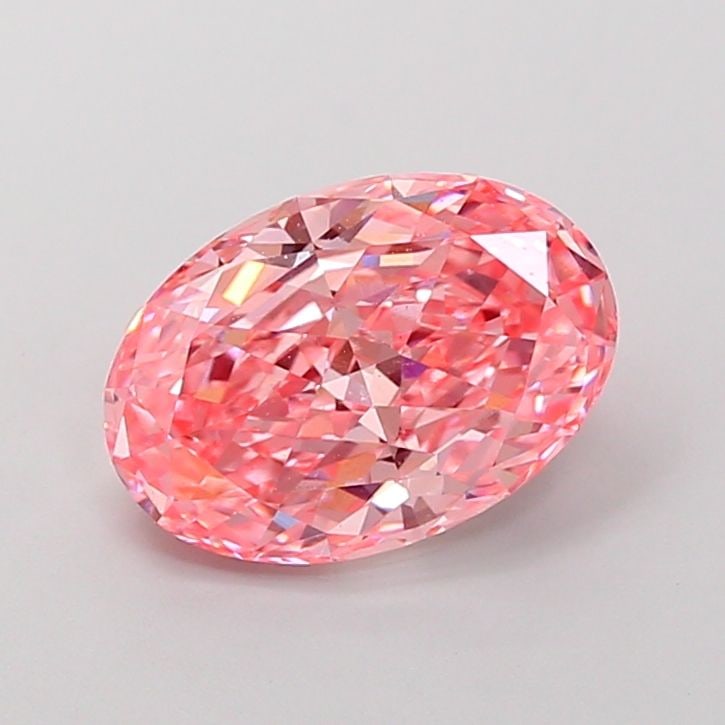 Loose Diamond - OVAL 2.72ct Fancy Vivid Pink VS1: Loose Diamond - OVAL 2.72ct Fancy Vivid Pink VS1 Source: This is a real non-mined Diamond that has been grown in a lab Shape: OVAL Carats: 2.72 Color: Fancy Vivid Pink Certification: IGI Video: