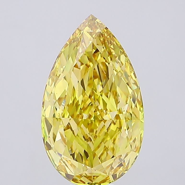Loose Diamond - PEAR 17.06ct Fancy Vivid Yellow VVS2: Loose Diamond - PEAR 17.06ct Fancy Vivid Yellow VVS2 Source: This is a real non-mined Diamond that has been grown in a lab Shape: PEAR Carats: 17.06 Color: Fancy Vivid Yellow Certification: IGI Video: