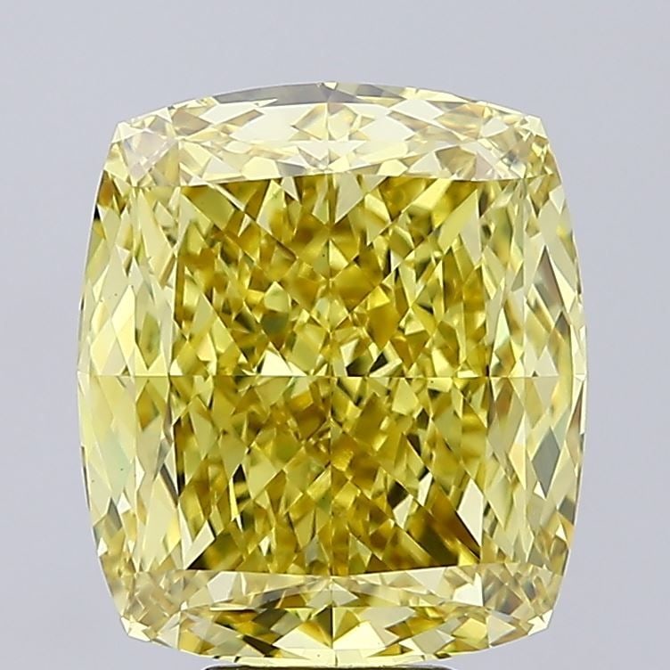 Loose Diamond - CUSHION MODIFIED 9.06ct Fancy Vivid Yellow VS1: Loose Diamond - CUSHION MODIFIED 9.06ct Fancy Vivid Yellow VS1 Source: This is a real non-mined Diamond that has been grown in a lab Shape: CUSHION MODIFIED Carats: 9.06 Color: Fancy Vivid Yellow Cert