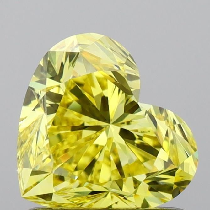 Loose Diamond - HEART 1.01ct Fancy Vivid Yellow IF: Loose Diamond - HEART 1.01ct Fancy Vivid Yellow IF Source: This is a real non-mined Diamond that has been grown in a lab Shape: HEART Carats: 1.01 Color: Fancy Vivid Yellow Certification: IGI Video:
