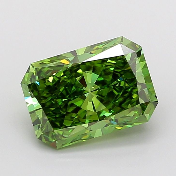 Loose Diamond - RADIANT 5.37ct Fancy Vivid Green VS2: Loose Diamond - RADIANT 5.37ct Fancy Vivid Green VS2 Source: This is a real non-mined Diamond that has been grown in a lab Shape: RADIANT Carats: 5.37 Color: Fancy Vivid Green Certification: IGI Video