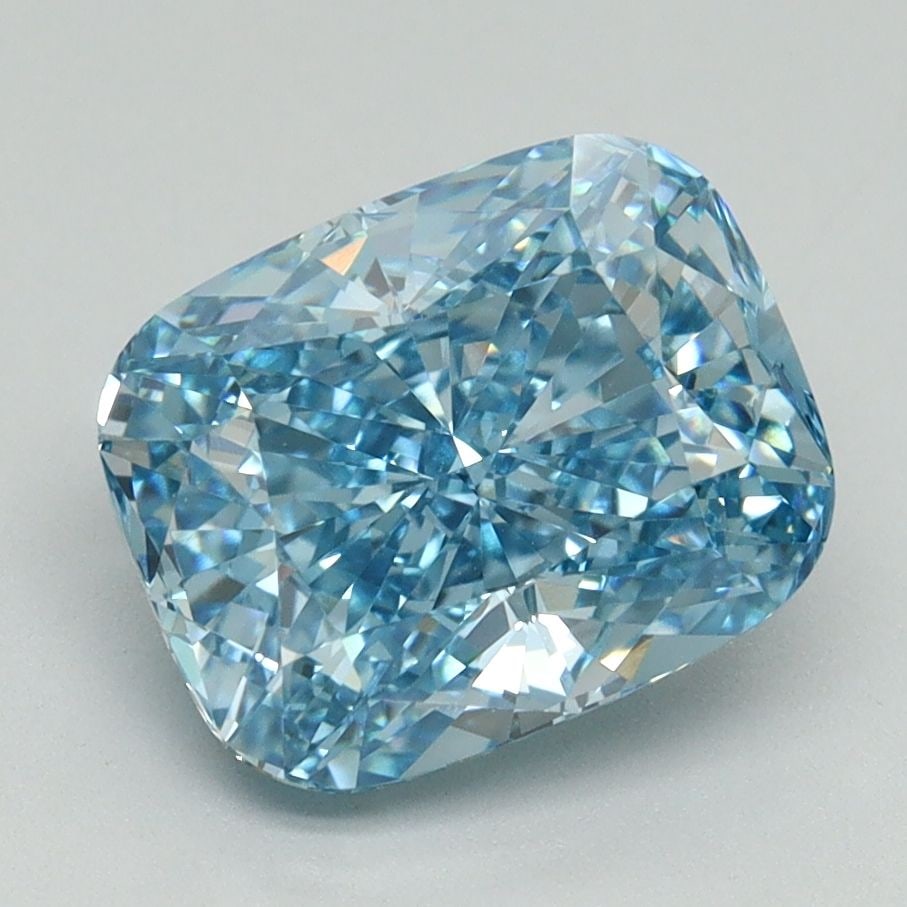 Loose Diamond - CUSHION BRILLIANT 3.05ct Fancy Vivid Blue VS1: Loose Diamond - CUSHION BRILLIANT 3.05ct Fancy Vivid Blue VS1 Source: This is a real non-mined Diamond that has been grown in a lab Shape: CUSHION BRILLIANT Carats: 3.05 Color: Fancy Vivid Blue Certif