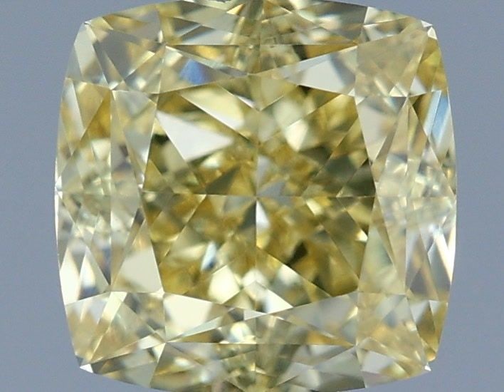 Loose Diamond - CUSHION MODIFIED 1.4ct Fancy Intense Yellow VVS2: Loose Diamond - CUSHION MODIFIED 1.4ct Fancy Intense Yellow VVS2 Source: This is a real non-mined Diamond that has been grown in a lab Shape: CUSHION MODIFIED Carats: 1.4 Color: Fancy Intense Yellow C