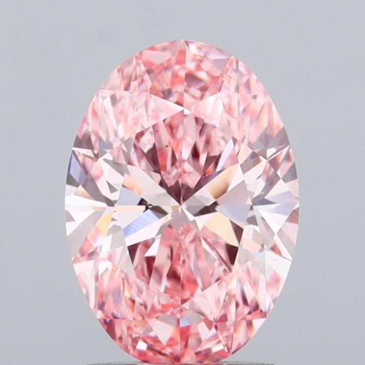 Loose Diamond - OVAL 1.55ct Fancy Vivid Pink VS2: Loose Diamond - OVAL 1.55ct Fancy Vivid Pink VS2 Source: This is a real non-mined Diamond that has been grown in a lab Shape: OVAL Carats: 1.55 Color: Fancy Vivid Pink Certification: IGI Video: