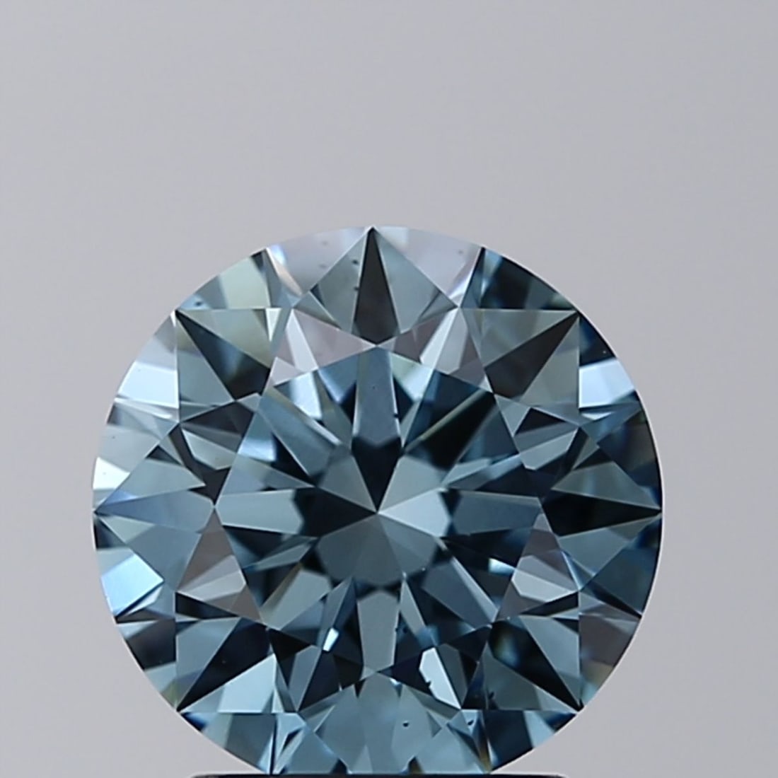 Loose Diamond - ROUND 2.01ct Fancy Intense Blue VS2: Loose Diamond - ROUND 2.01ct Fancy Intense Blue VS2 Source: This is a real non-mined Diamond that has been grown in a lab Shape: ROUND Carats: 2.01 Color: Fancy Intense Blue Certification: IGI Video: