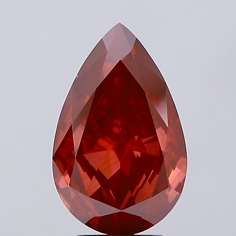 Loose Diamond - PEAR 4.06ct Fancy Deep Red VS1: Loose Diamond - PEAR 4.06ct Fancy Deep Red VS1 Source: This is a real non-mined Diamond that has been grown in a lab Shape: PEAR Carats: 4.06 Color: Fancy Deep Red Certification: IGI Video: