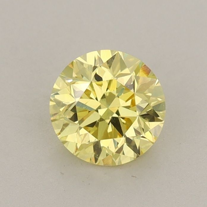 Loose Diamond - ROUND 0.66ct Fancy Intense Yellow VS2: Loose Diamond - ROUND 0.66ct Fancy Intense Yellow VS2 Source: This is a real non-mined Diamond that has been grown in a lab Shape: ROUND Carats: 0.66 Color: Fancy Intense Yellow Certification: IGI Vid