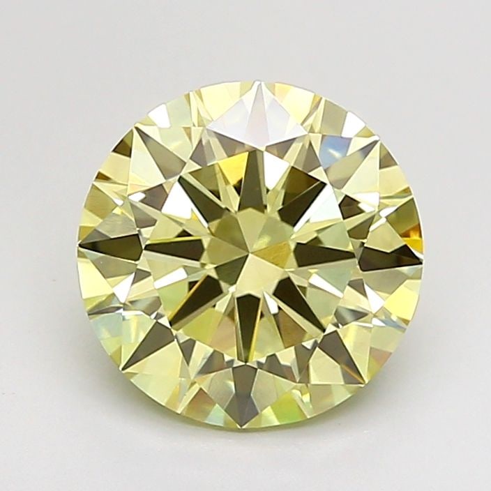 Loose Diamond - ROUND 2.53ct Fancy Yellow VS1: Loose Diamond - ROUND 2.53ct Fancy Yellow VS1 Source: This is a real non-mined Diamond that has been grown in a lab Shape: ROUND Carats: 2.53 Color: Fancy Yellow Certification: IGI Video: