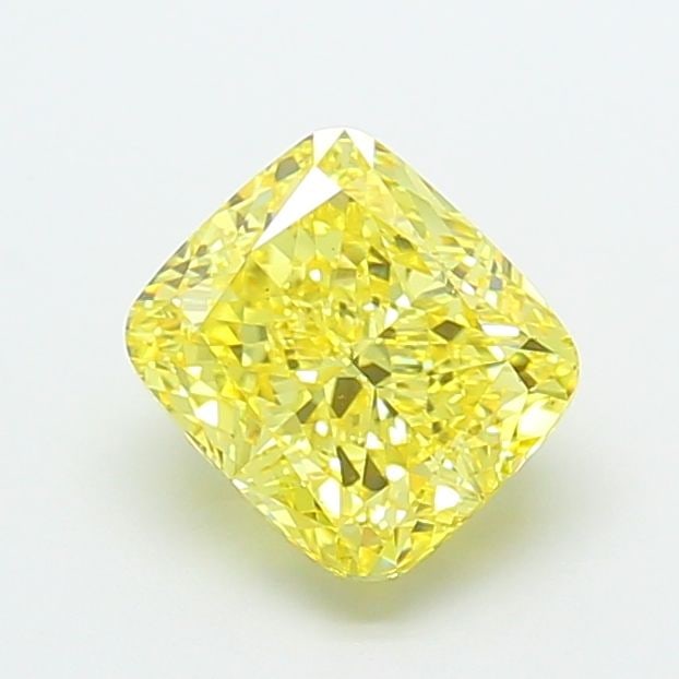Loose Diamond - CUSHION MODIFIED 3.0ct Fancy Vivid Yellow VS2: Loose Diamond - CUSHION MODIFIED 3.0ct Fancy Vivid Yellow VS2 Source: This is a real non-mined Diamond that has been grown in a lab Shape: CUSHION MODIFIED Carats: 3.0 Color: Fancy Vivid Yellow Certif