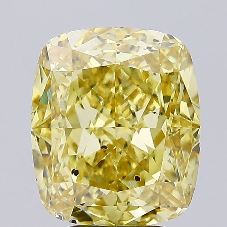 Loose Diamond - CUSHION MODIFIED 6.27ct Fancy Vivid Yellow SI1: Loose Diamond - CUSHION MODIFIED 6.27ct Fancy Vivid Yellow SI1 Source: This is a real non-mined Diamond that has been grown in a lab Shape: CUSHION MODIFIED Carats: 6.27 Color: Fancy Vivid Yellow Cert