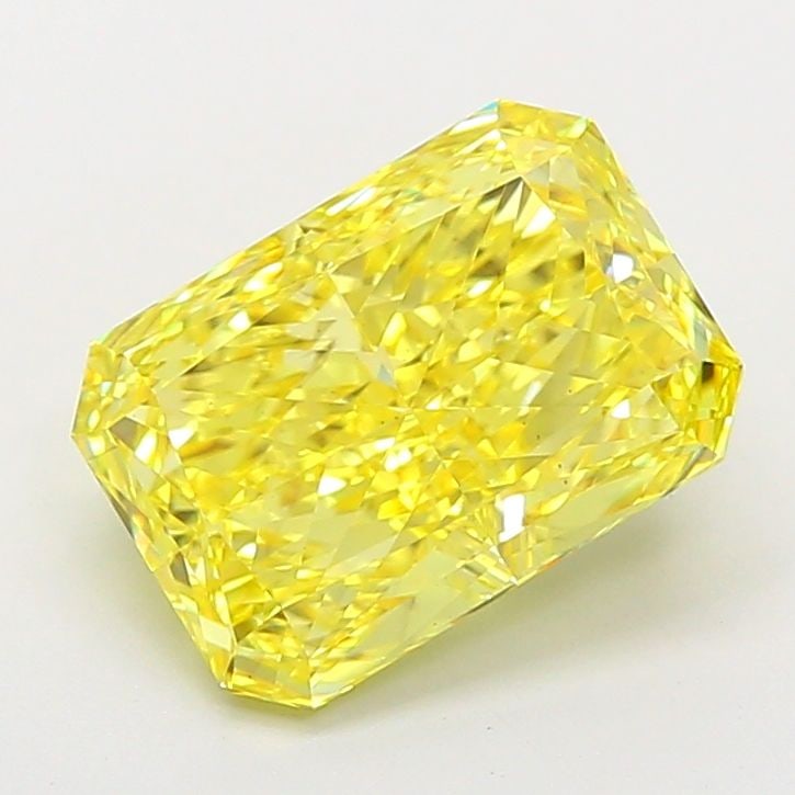 Loose Diamond - RADIANT 3.55ct Fancy Vivid Yellow VS2: Loose Diamond - RADIANT 3.55ct Fancy Vivid Yellow VS2 Source: This is a real non-mined Diamond that has been grown in a lab Shape: RADIANT Carats: 3.55 Color: Fancy Vivid Yellow Certification: IGI Vid