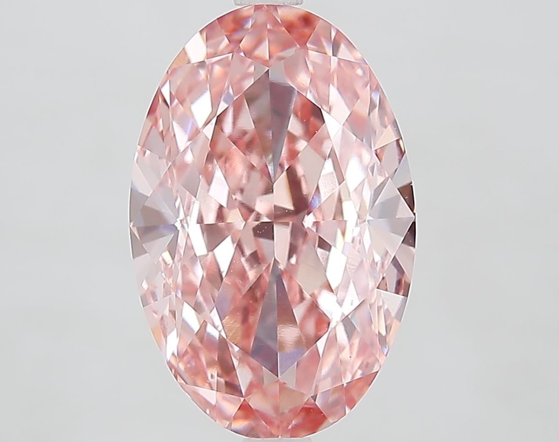 Loose Diamond - OVAL 5.51ct Fancy Vivid Pink VS1: Loose Diamond - OVAL 5.51ct Fancy Vivid Pink VS1 Source: This is a real non-mined Diamond that has been grown in a lab Shape: OVAL Carats: 5.51 Color: Fancy Vivid Pink Certification: IGI Video: