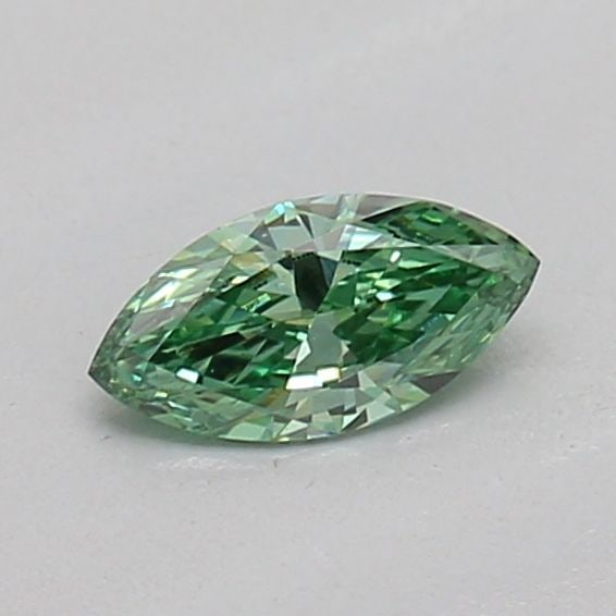 Loose Diamond - MARQUISE 0.15ct Fancy Vivid Green VS2: Loose Diamond - MARQUISE 0.15ct Fancy Vivid Green VS2 Source: This is a real non-mined Diamond that has been grown in a lab Shape: MARQUISE Carats: 0.15 Color: Fancy Vivid Green Certification: IGI Vid