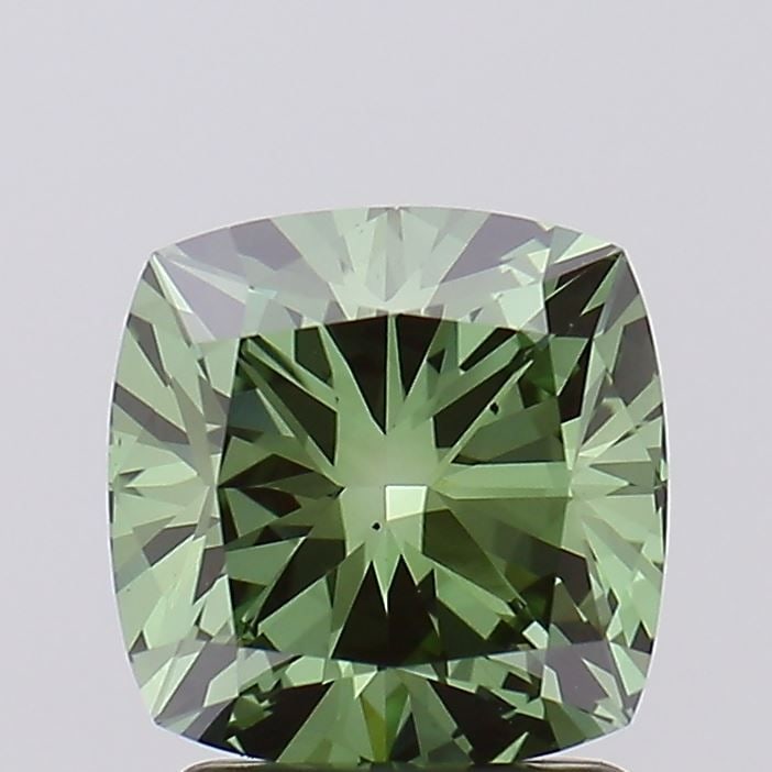 Loose Diamond - CUSHION MODIFIED 2.03ct Fancy Vivid Green VS2: Loose Diamond - CUSHION MODIFIED 2.03ct Fancy Vivid Green VS2 Source: This is a real non-mined Diamond that has been grown in a lab Shape: CUSHION MODIFIED Carats: 2.03 Color: Fancy Vivid Green Certif