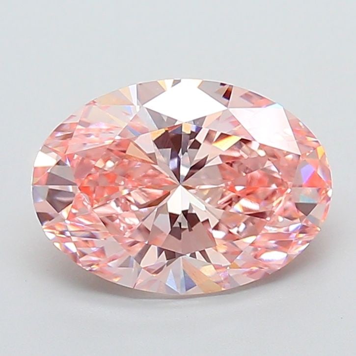 Loose Diamond - OVAL 4.0ct Fancy Vivid Pink VVS2: Loose Diamond - OVAL 4.0ct Fancy Vivid Pink VVS2 Source: This is a real non-mined Diamond that has been grown in a lab Shape: OVAL Carats: 4.0 Color: Fancy Vivid Pink Certification: IGI Video: