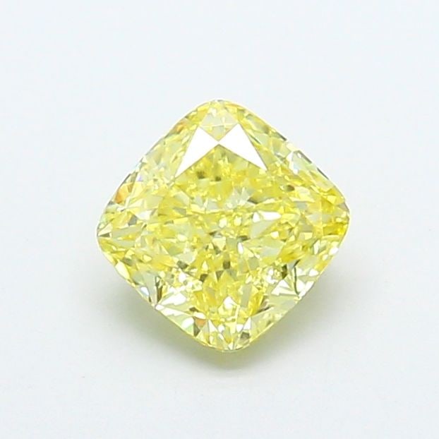 Loose Diamond - CUSHION MODIFIED 1.04ct Fancy Intense Yellow VVS2: Loose Diamond - CUSHION MODIFIED 1.04ct Fancy Intense Yellow VVS2 Source: This is a real non-mined Diamond that has been grown in a lab Shape: CUSHION MODIFIED Carats: 1.04 Color: Fancy Intense Yellow